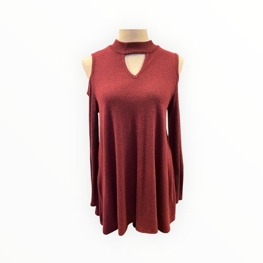 By & By Cold Shoulder Sweater